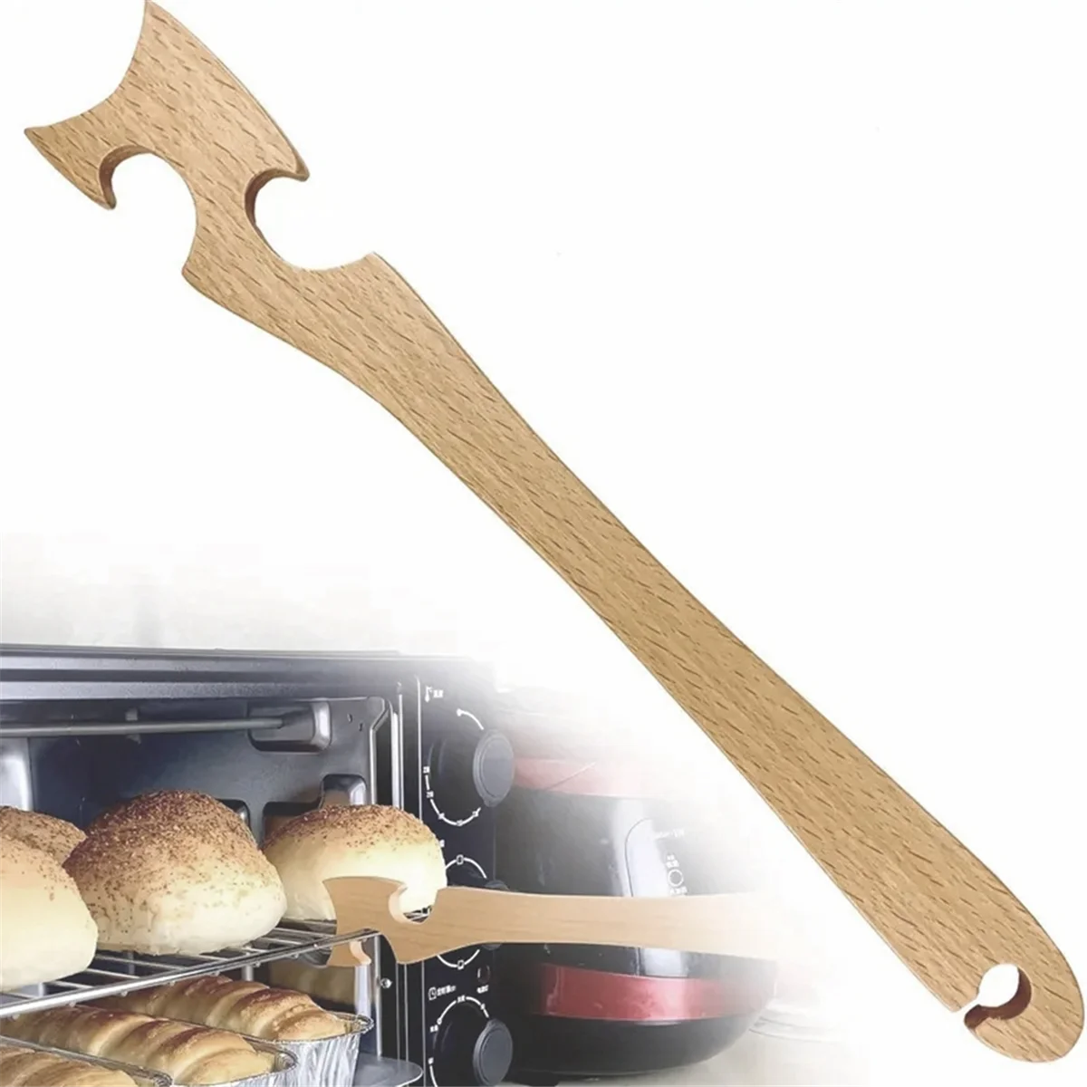 Oven Rack Puller,Oven Accessories are Made of Wood and Smooth,Rack Hook for Oven Has Enough Length of Handle 2pcs