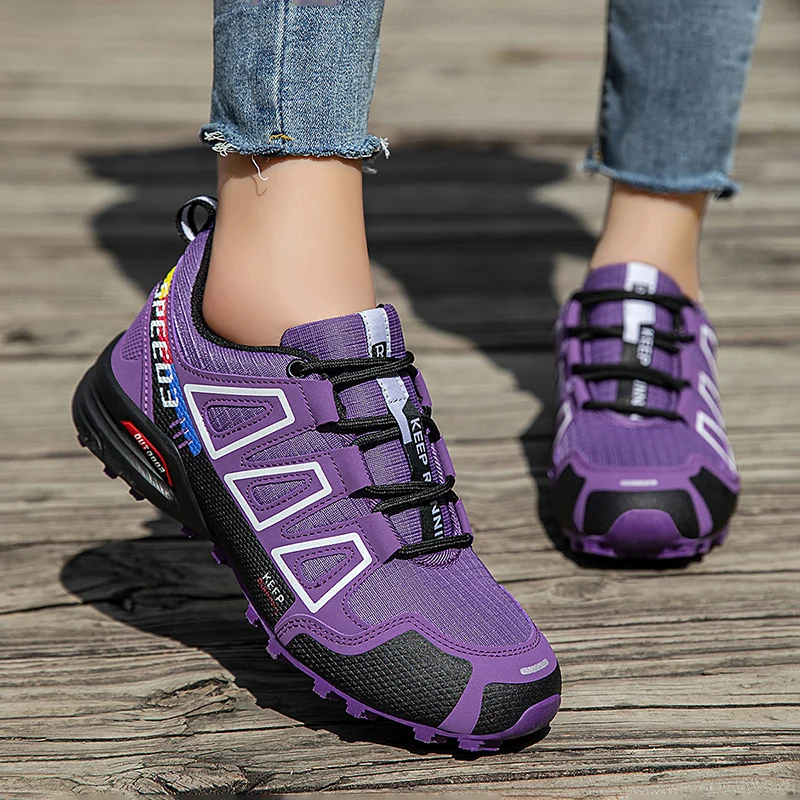 女性用防水ハイキングシューズ アウトドアトレッキングスニーカー 登山 キャンプ トレーナー ウォーキング ハンティング タクティカルブーツ