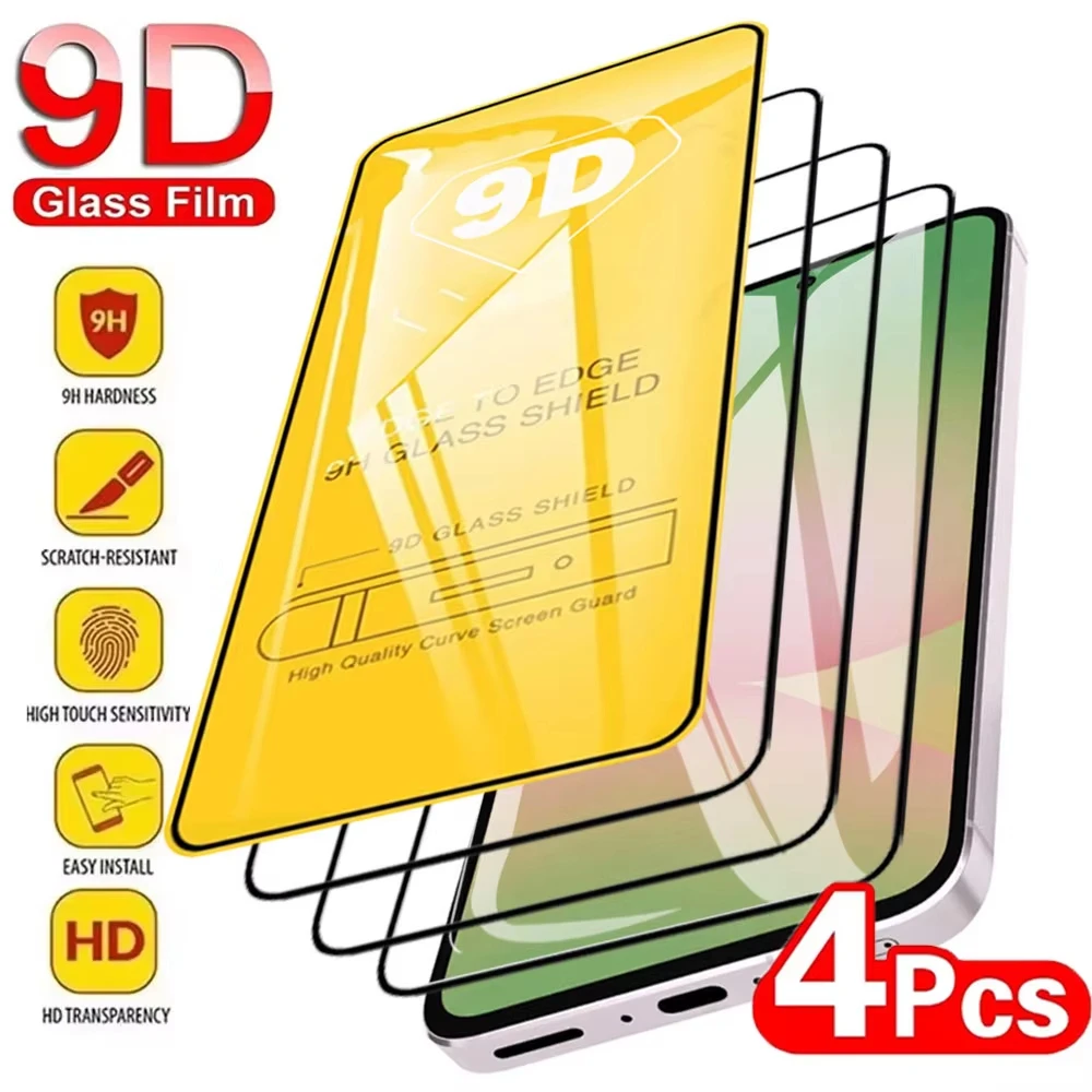 

1-4PCS 9D Screen Protector For Xiaomi Redmi Note 14 13 Pro 5G 12 11 9 8 12S 11S 10S 14S 13C 12C 10C 11A 9A 9C 9T Tempered Glass