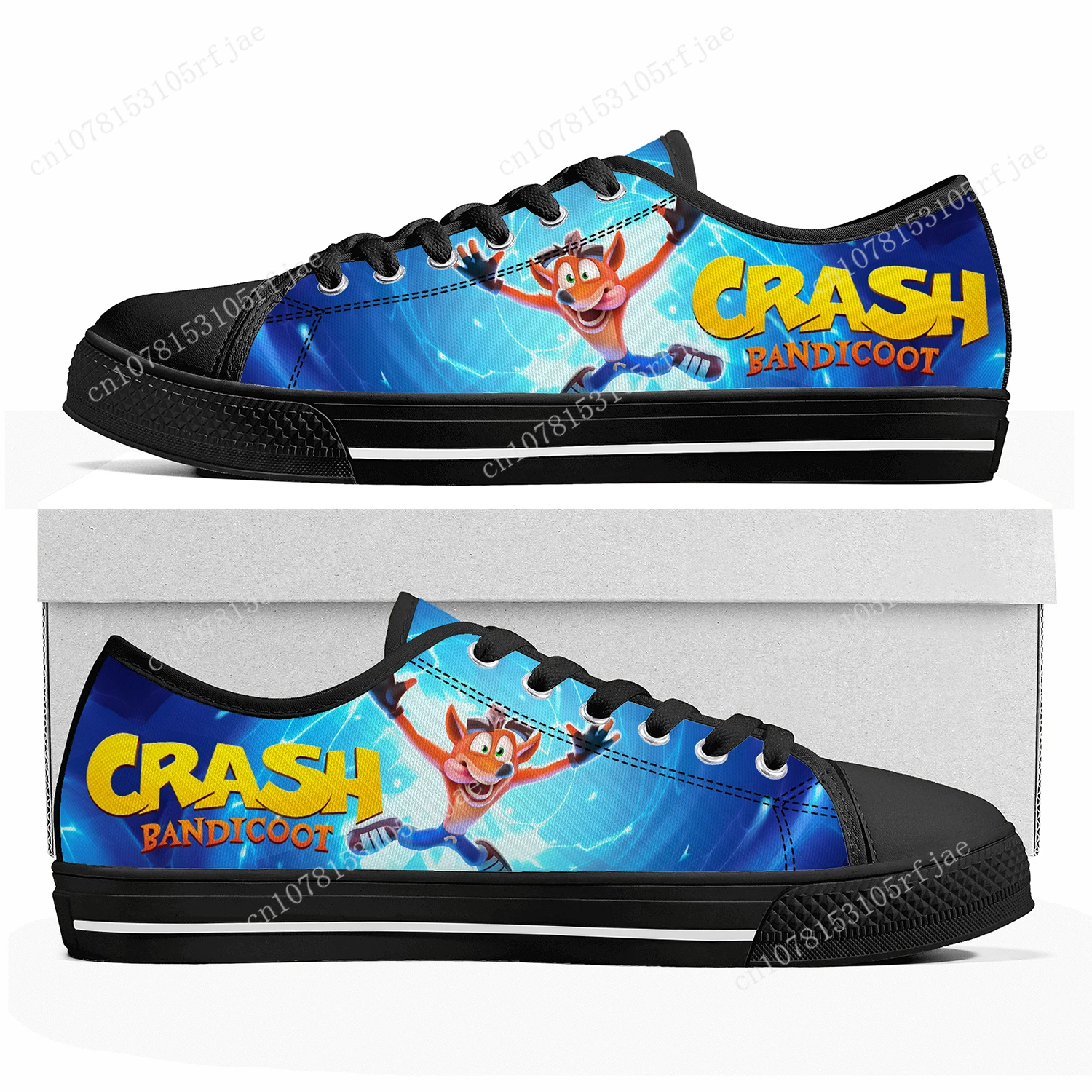 

Crash Bandicoot Low Top Sneakers Cartoon Game Womens Mens Teenager High Quality Shoes Casual Fashion Tailor Made Canvas Sneaker