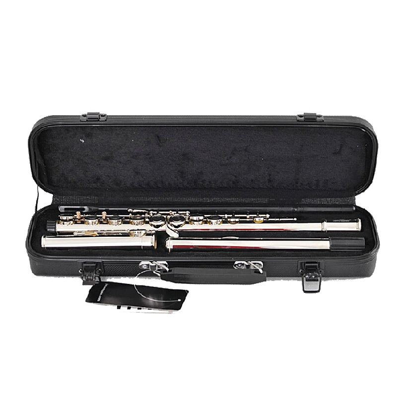 Musical Instruments Metal Flutes 16 Closed Holes with Case Cupronickel Material Silver Plated