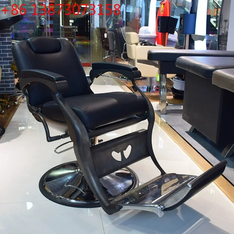 

Barber shop chair reclining barber chair beauty salon retro lift men's hair cutting chair