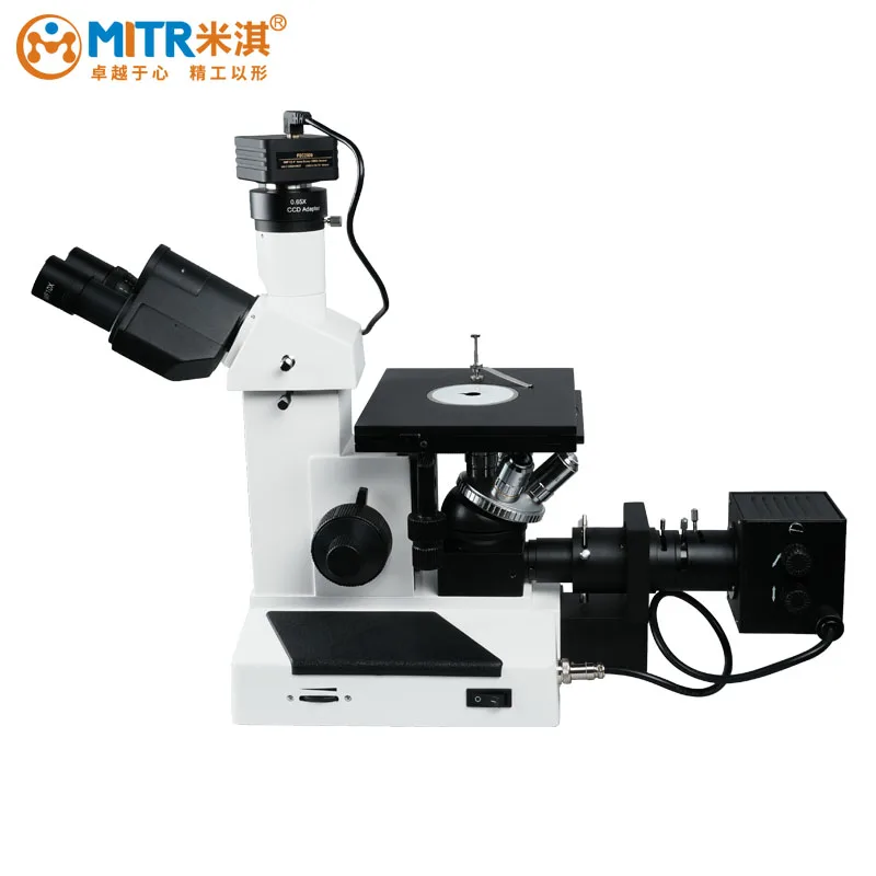 Inverted Biological Microscope 4XC Professional Trinocular Inverted Metallurgical Microscope for Industry Research 4
