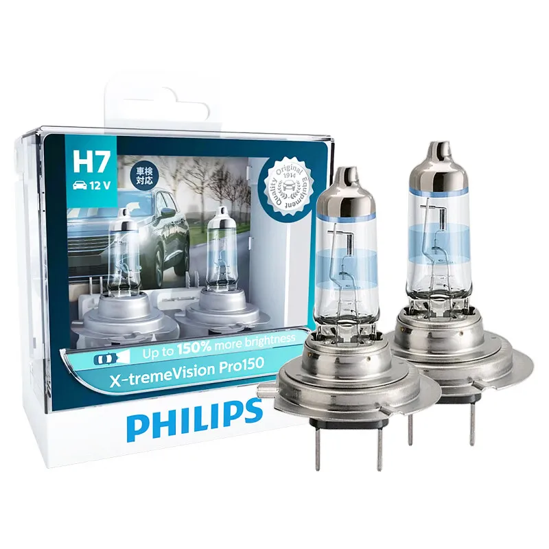 Philips H7 H4 12V 55W Halogeenkoplamp Tot 150% 200% Meer helderheid Auto Echte originele lampen