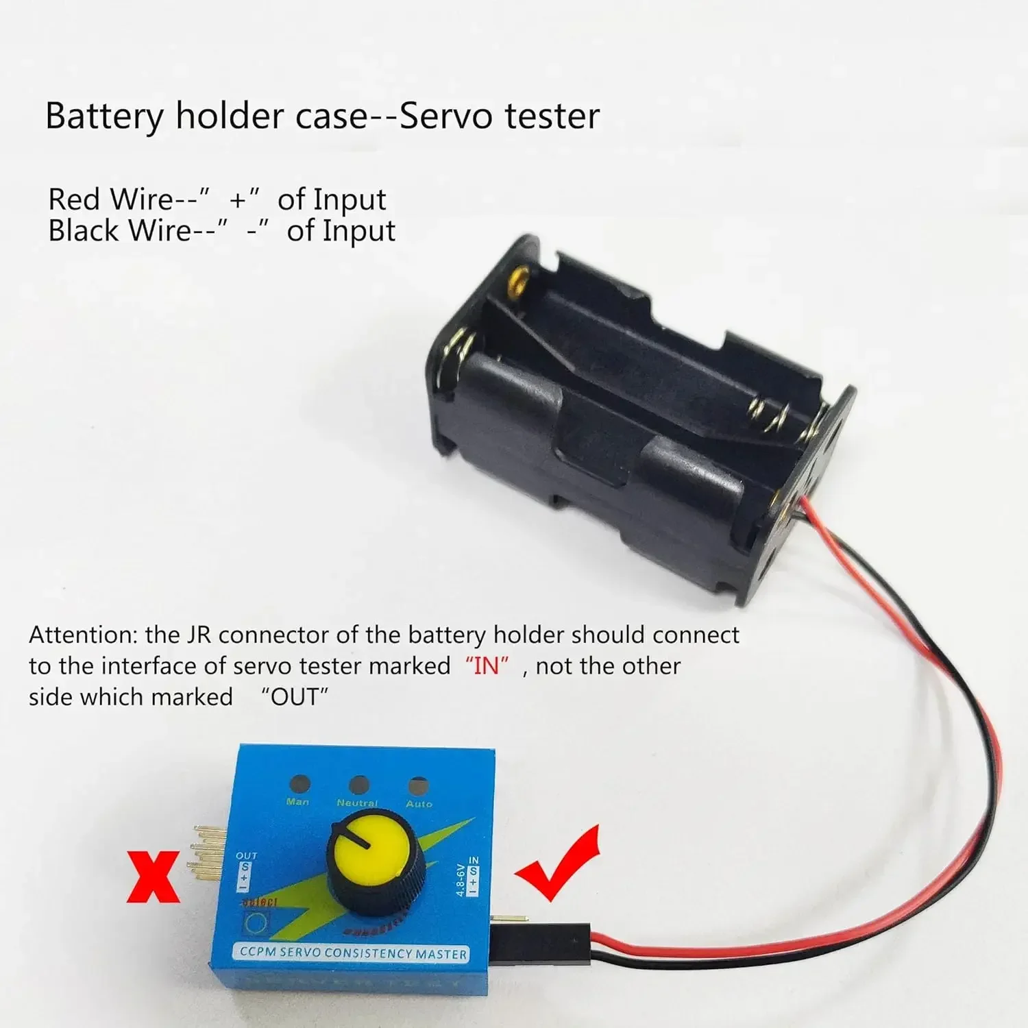 3CH Digital Servo Tester RC Consistency CCMP Master Controller Servos Checker Compatible 4 AA Battery Box Servo DIY Parts for 9G