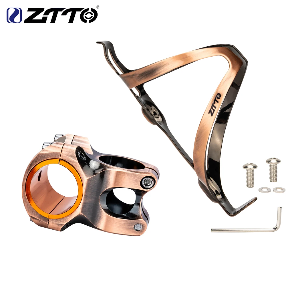 ZTTO Ultraleichter Fahrrad-Flaschenhalter 30g Beige/Ecru MTB 35mm/50mm Vorbau 0 Grad DH AM Enduro CNC-Vorbau für 35/31,8mm Lenker