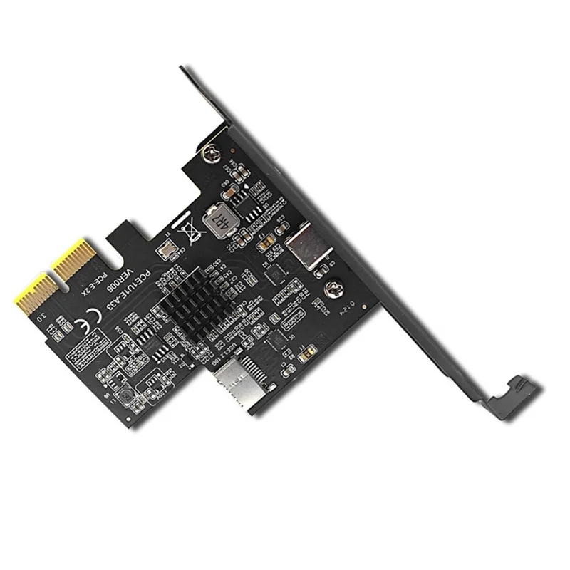 

AED5-Add On Cards PCI Express X2 To Type-E + Type-C Expansion Card USB3.2 GEN2 10Gbps ASM3142 Chip PCI-E To USB-C Adapter