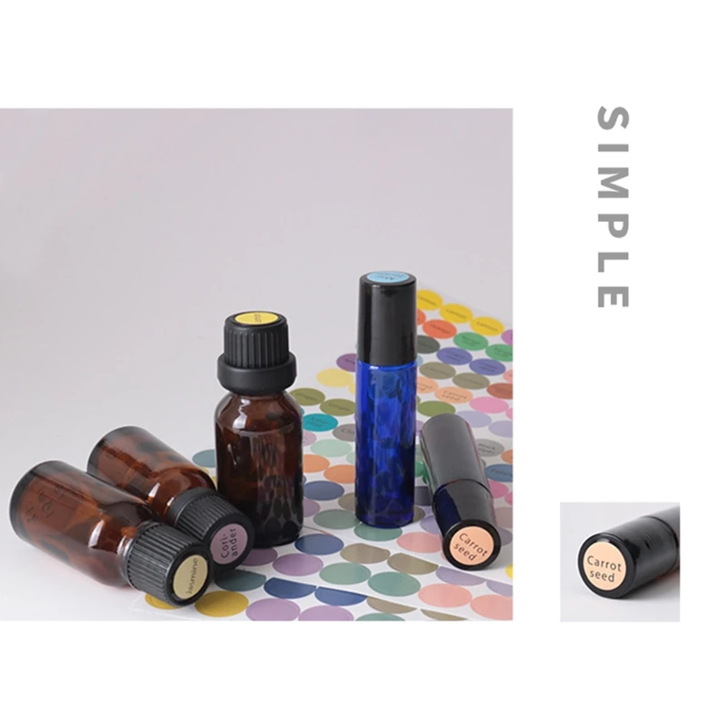 에센셜 오일 병 Dropshipping에 대 한 192pcs/시트 실용적인 다채로운 종이 스티커 라벨