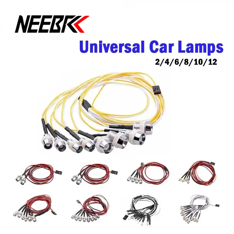 

NEEBRC 3mm 5mm 8mm RC Car Lamp Universal LED Lights for 1/8 1/10 1/12 1/24 Axial Scx10 Traxxas Trx4 Hsp Redcat Tamiya Crawler