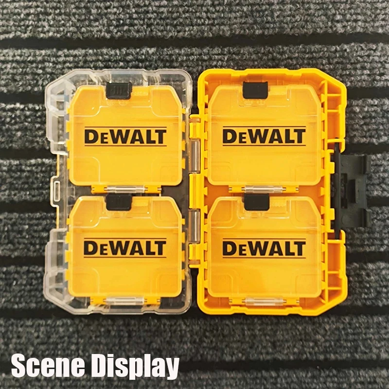 Imagem -03 - Dewalt-case Resistente para Brocas Pequeno Estojo Resistente Empilhável Instale a Caixa de Acessórios para Ferramentas Amarelo Original 74x67x17 mm Peças