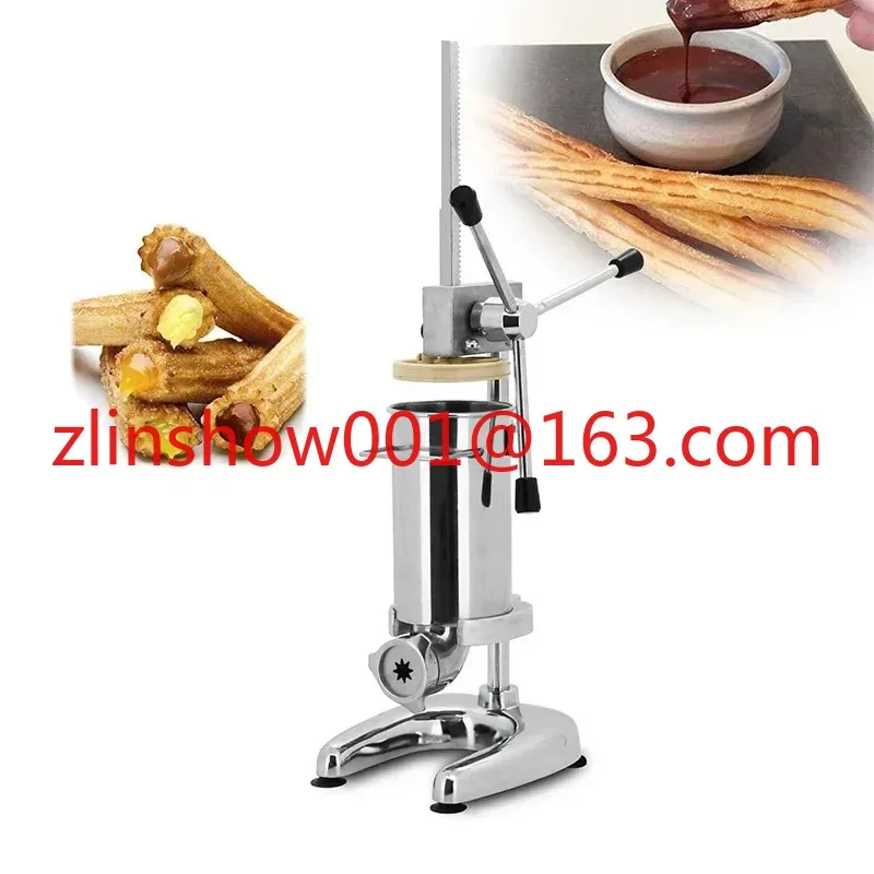 2L 3L Manual Latin Churros Maker Machine Spanish Fritters Dough Sticks Maker Stainless Steel