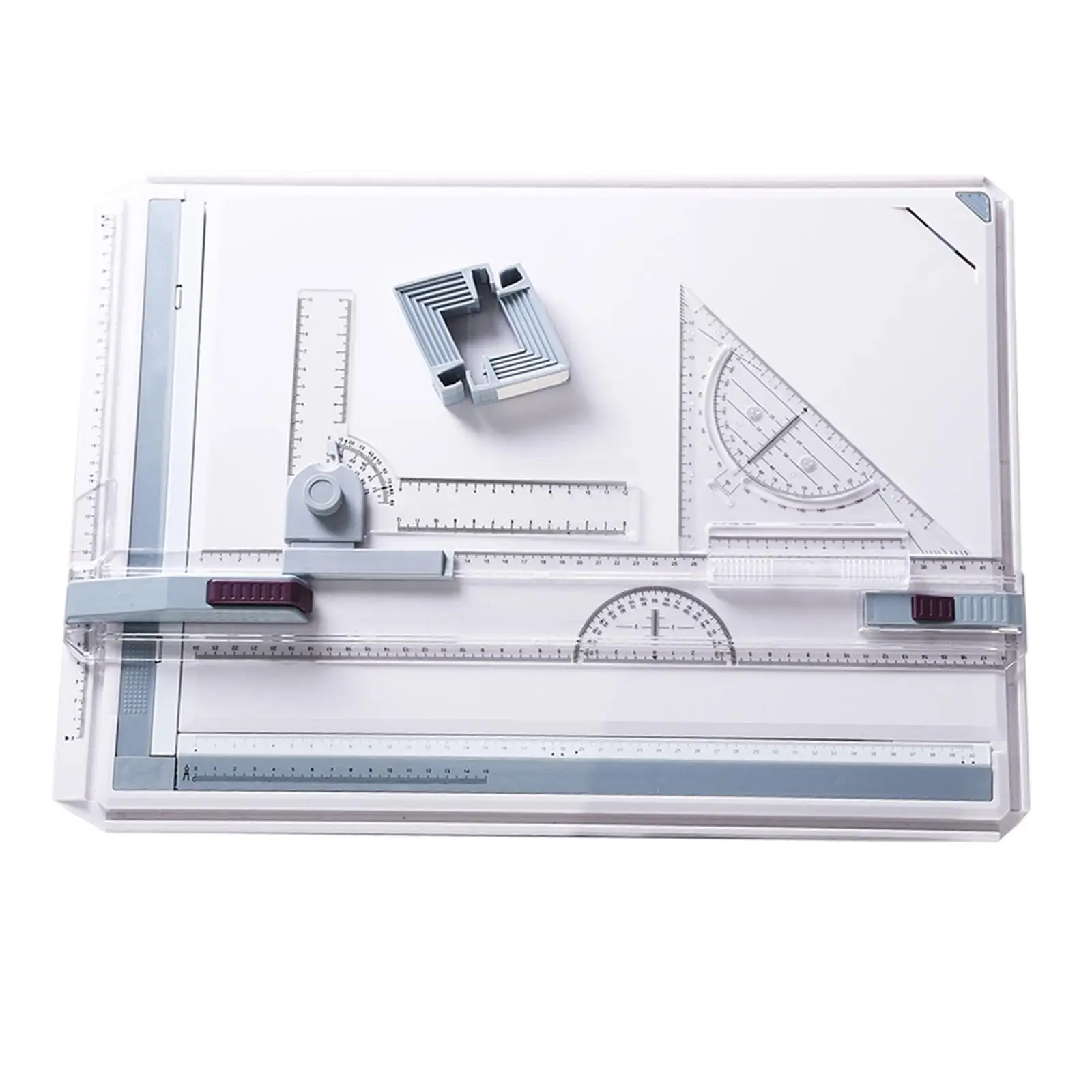 A3 Durable Drawing Board Drafting Table Clamps Sliding Ruler