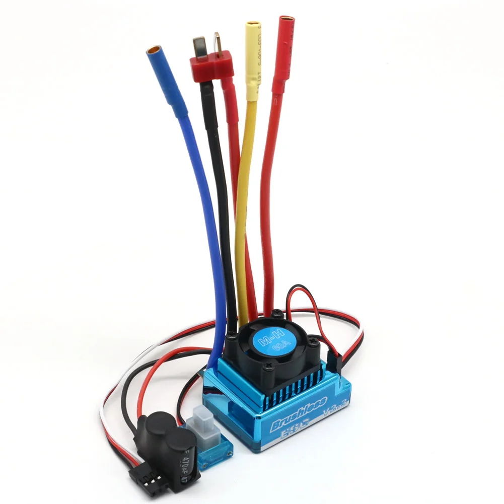 Waterproof  45A 60A 80A 120A Brushless ESC Electric Speed Controller Dust-proof for 1:8 1:10 1:12 RC Car