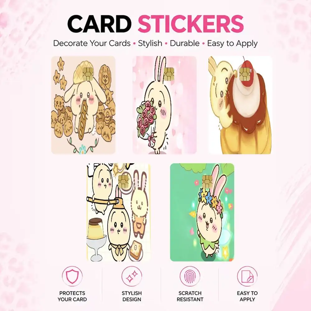 Kawaii O-Opanchu Usagi  High‑Res Game Chip Decals Credit Card Mini Waterproof Vinyl Ornament Useful Gift