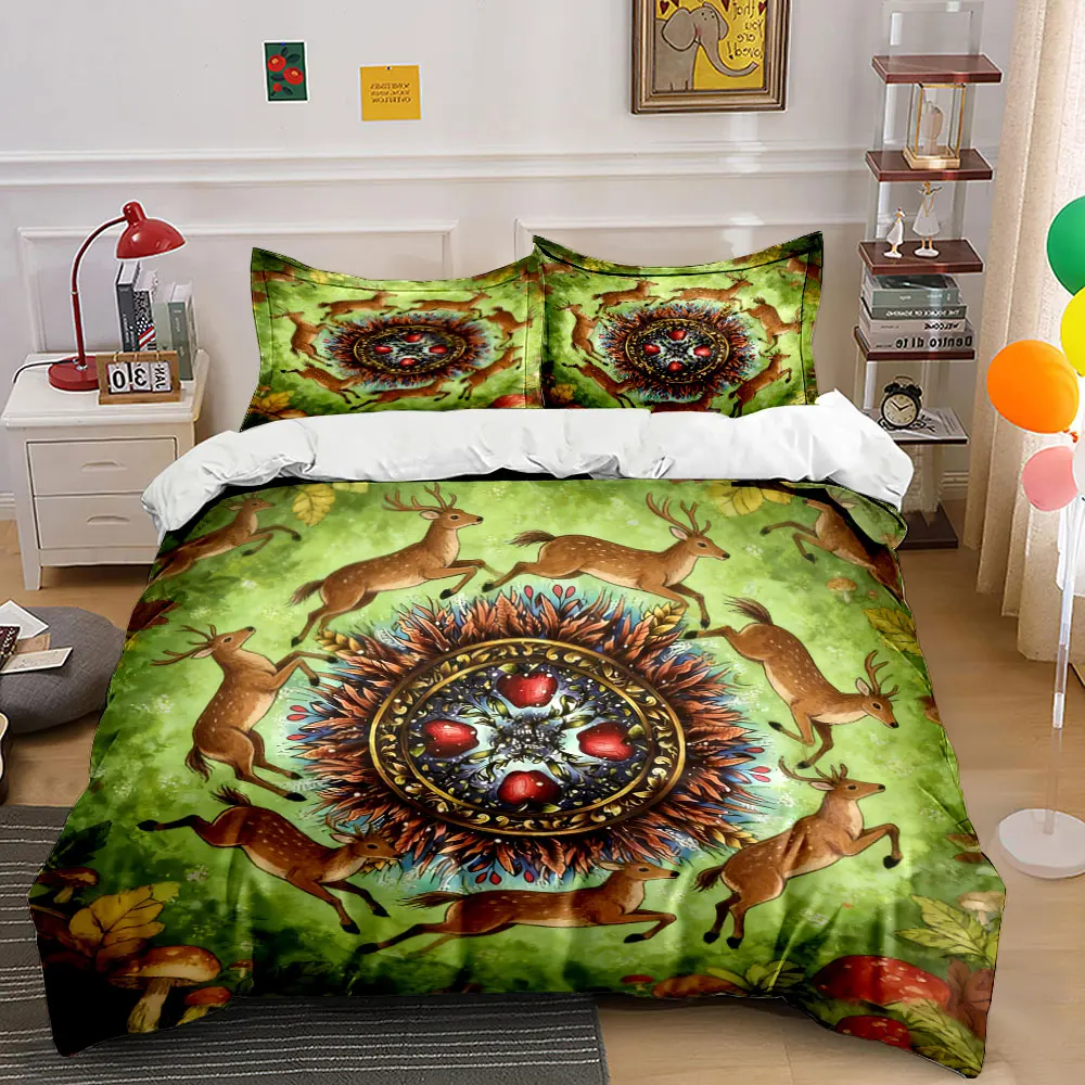 

"Forest Deer Decorative Set" Soft Comfortable Duvet Cover Bedding Set Included 1*Duvet Cover & 2*Pillowcases, gift