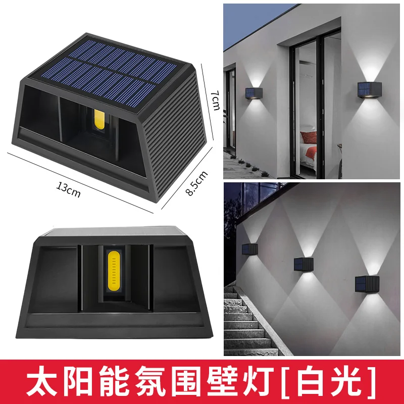 Nieuw Buitenmuurlicht Binnenplaatslandschap Decoratief Licht Tuinmuur Waslicht Waterdicht Zonne-Atmosfeerlicht Voor Hous