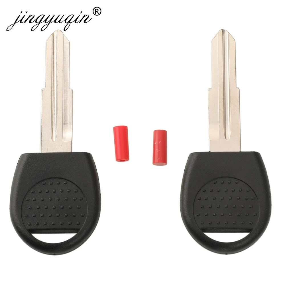 jingyuqin 10pcs Ignition Emergency Key Shell for Chevrolet AVEO Sail Lova Right / Left Blade Transponder Chip Auto Car Key Case