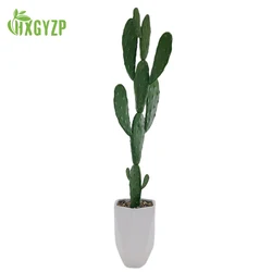 95cm Large Cactus Artificial Plants Succulents With Stone And Ceramic Flower Pot Home Decoration Garden Office Fake Plant Potted