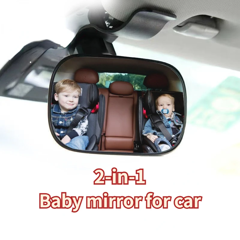 2 In 1 Kids Monitor Baby Rear View Mirror In-Car Baby Observation Mirror Car Rear Seat Child Safety Mirror Easy Installation