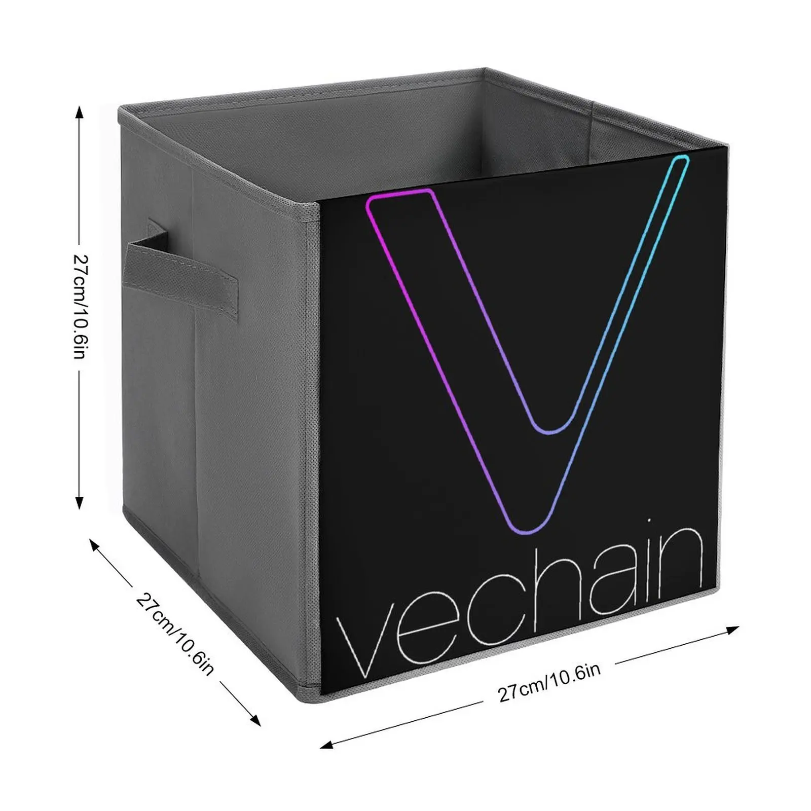 Storage Tank Vechain Crypto Hodler Essential Dust Proof Graphic Folding Storage Box Lifting Hand Portable Stored Toys Outdoor St