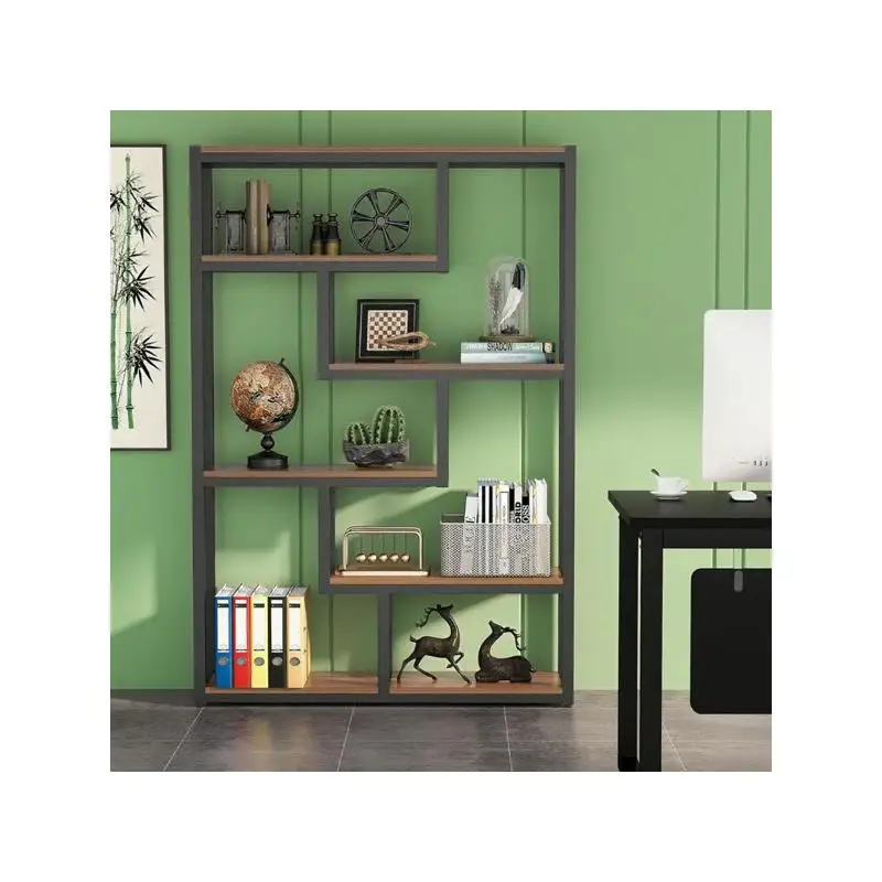 خزانة تخزين للكتب ومستلزمات التنظيم، تصميم حديث، هيكل خشبي متين، مرن وأنيق، مثالي لـ #4