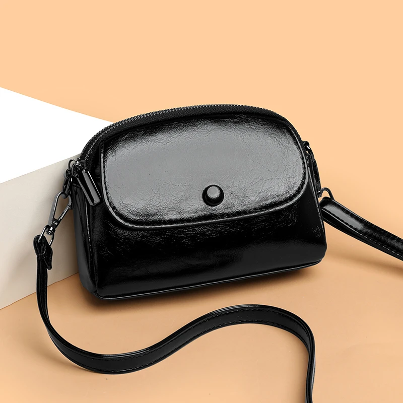 Small Women PU Leather Crossbody Bag Fashion Ladies Shoulder Handbag Daily Casual Phone Purse with Removable Adjustable Strap