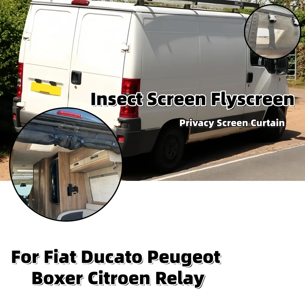 

Caravan Mosquito Sunshade Screen Curtain Campervan RV Rear Door Insect Screen Mosquito Flyscreen Accessories For Fiat Ducato