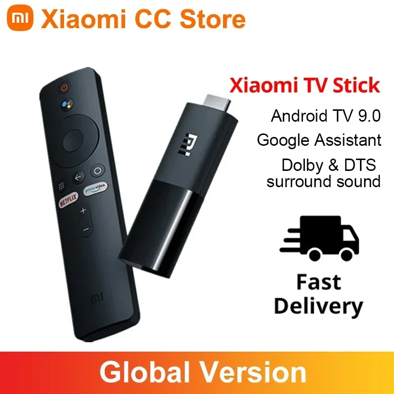 Global Version Xiaomi Mi TV Stick Android TV 9.0 HDR 1080P 1GB RAM 8GB ROM Portable Mini TV Dongle Wifi Google Assistant