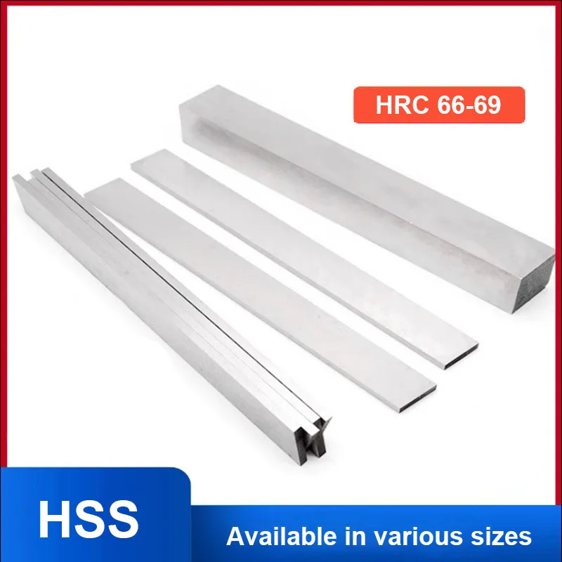 

HRC 66-69 CNC Lathe Tools HSS Steel Bar Strip High Speed Steel Milling Engraving Lathe Tool Bit White Steel Bar Length 200mm