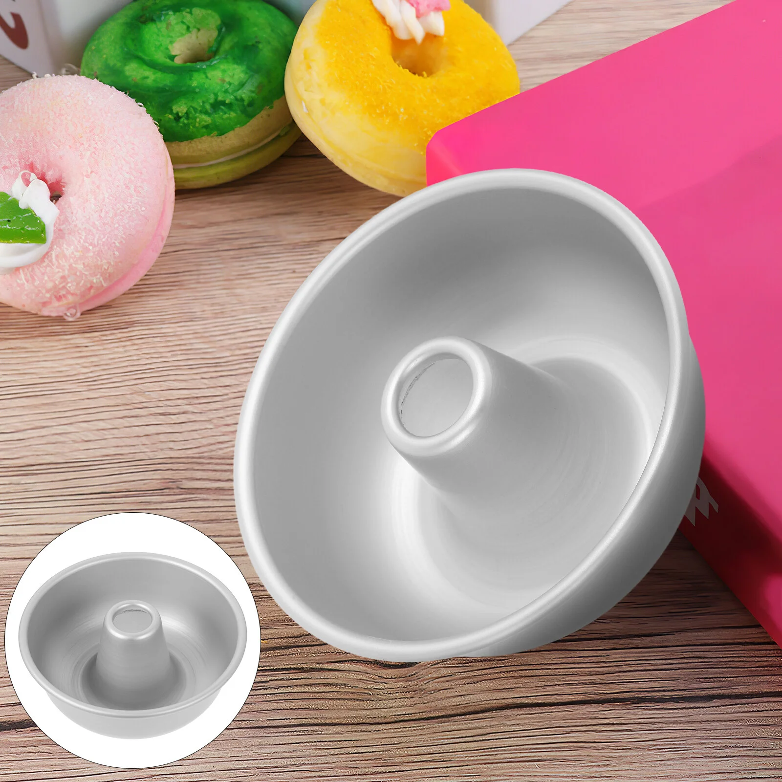 Fruit Delights Doughnut Baking Pan Flan Chiffon Cake Pan Oven Air Fryer Food Cake Tin Appliance Donut Mold