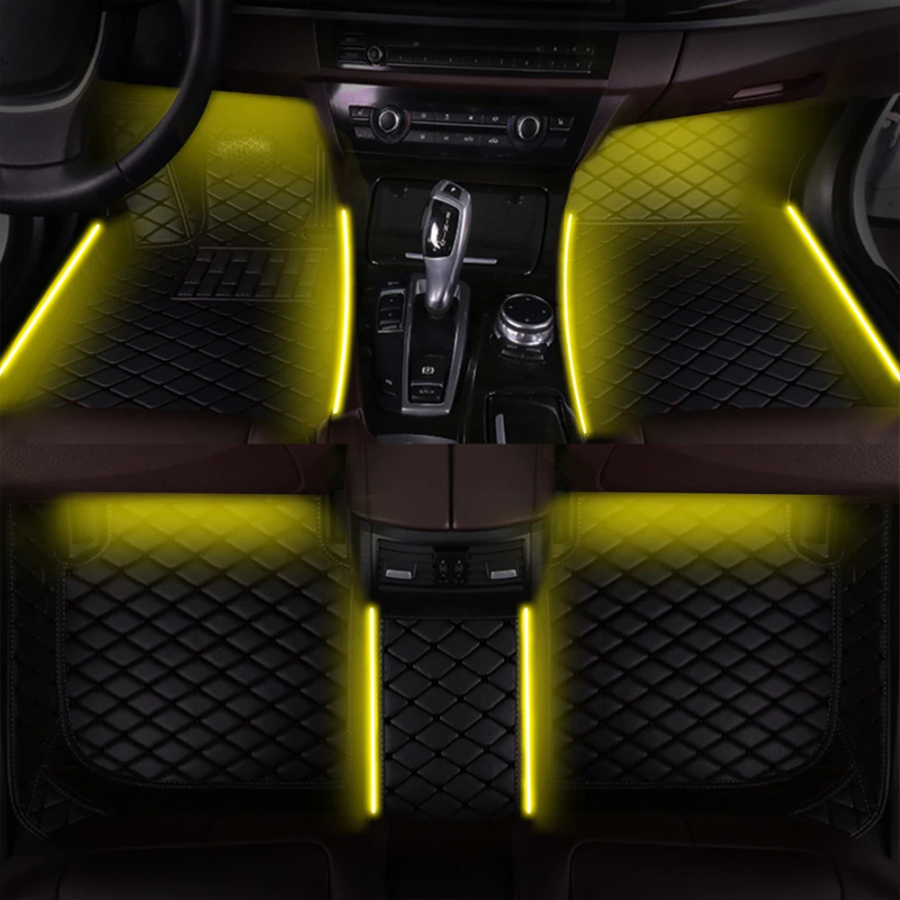 

For Aston Martin DB7 1997-2002, Car Accessories Carpet Luminous Lamp Car Mat, LED Car Floor Mats Full Set