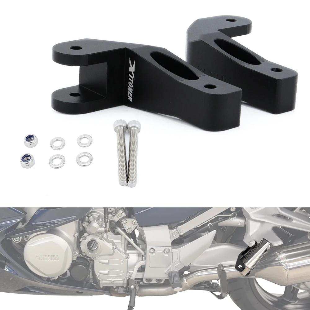 

Motorcycle Passenger Foot Pegs Fit For Yamaha FJR1300 2001 2002 2003 2004 2025 Lowering Relocation Bracket kit Rear Footrests