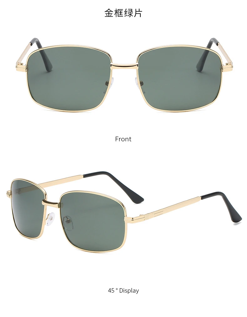 Markendesign Sonnenbrillen für Männer und Frauen Fahrer-Sonnenbrillen Vintage Sonnenbrillen für Herren Quadratische Sonnenbrillen für Damen Metallrahmen – Detail 18