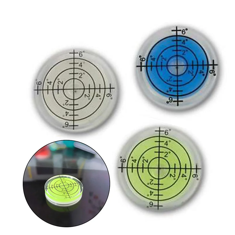 For Spirit Level Bubble Mini Round Bullseye Leveller Boat Caravan Tile Plastic Horizontal Bead Universal Leveling Level Bubble