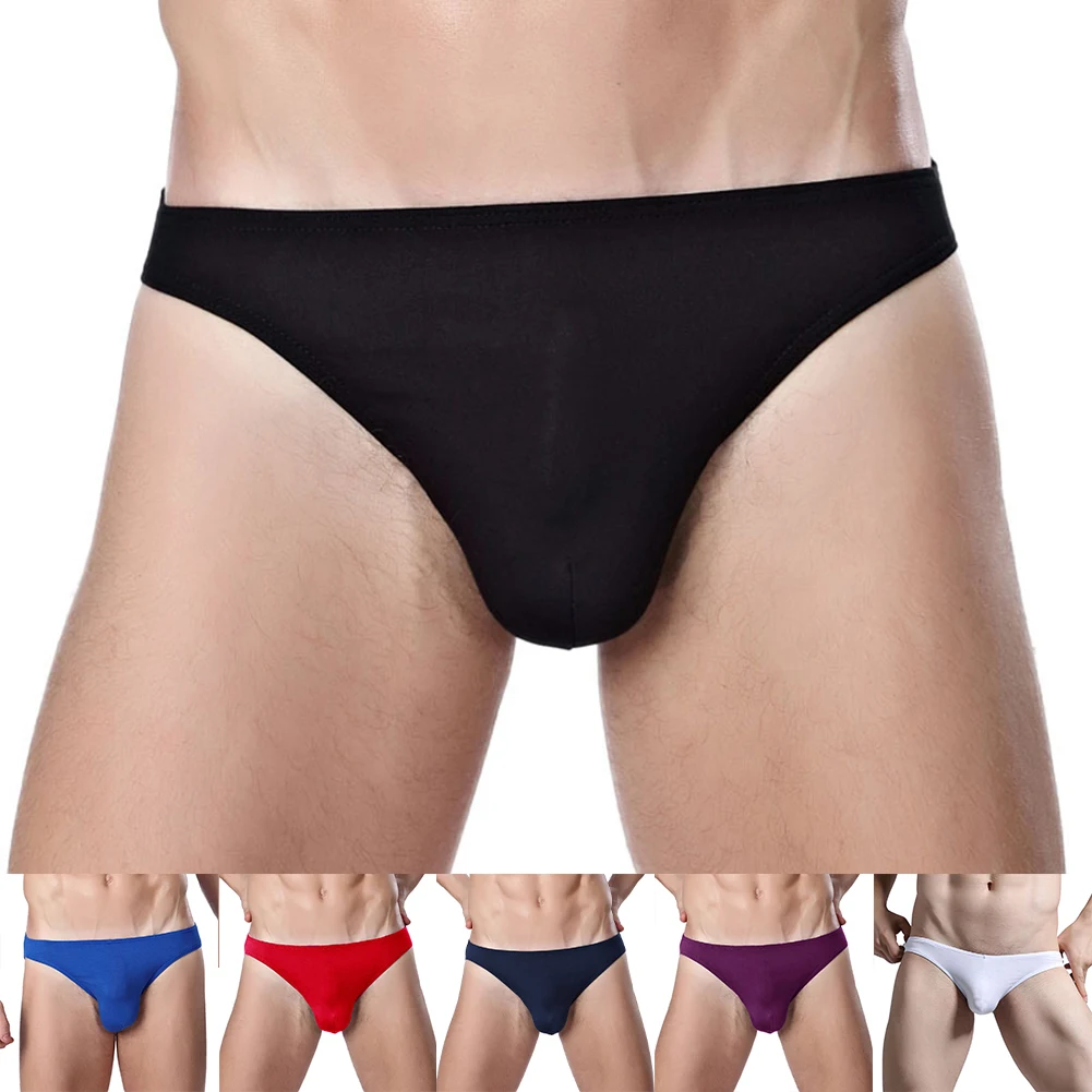 

Men's Underwear Sexy Seamless Briefs Solid Color Breathable U Pouch Underwear Underpants Panties Briefs