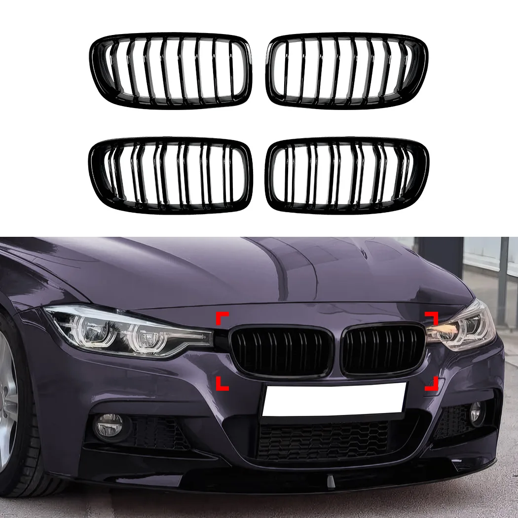 

For BMW 3 Series Bmw F30 F31 F35 2013-2019 Single-line Double-line Mesh Grille Front Bar Modification