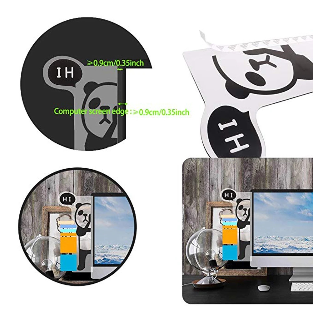 

Monitor Message Board Desktop Note Accessories Mount Paper Holder Memo for Computer Edge Side Notes
