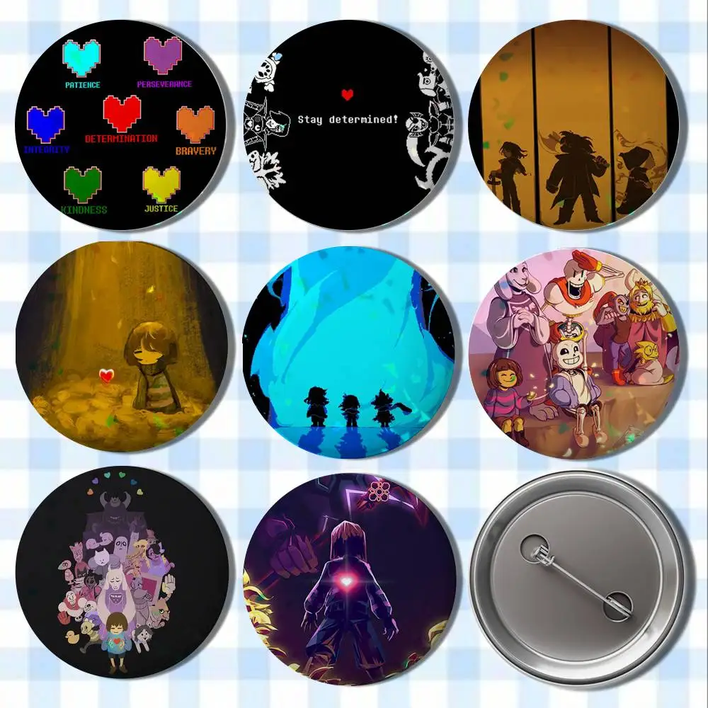 

Game U-Undertale-es Badges Button Round Creative Pin Brooch Badge Bag Decor Accessories Fans Collect Friends Gifts