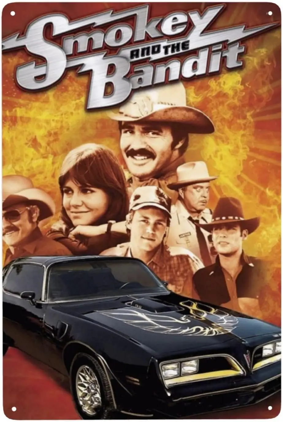 8 X 12 Inches Metal Tin Sign Smokey Movie and The Bandit Wall Art Decor Signs for Bar Home Living Room Home Metal Poster