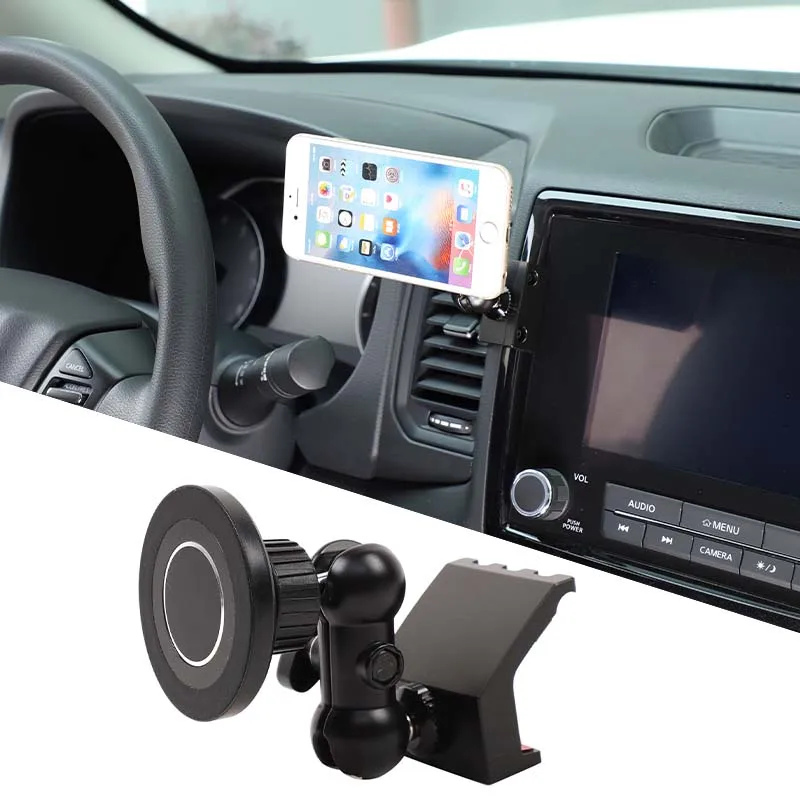 Suporte para Celular e GPS para Nissan Frontier 2022+, Montagem no Console Central e Saída de Ar, Acessórios Internos