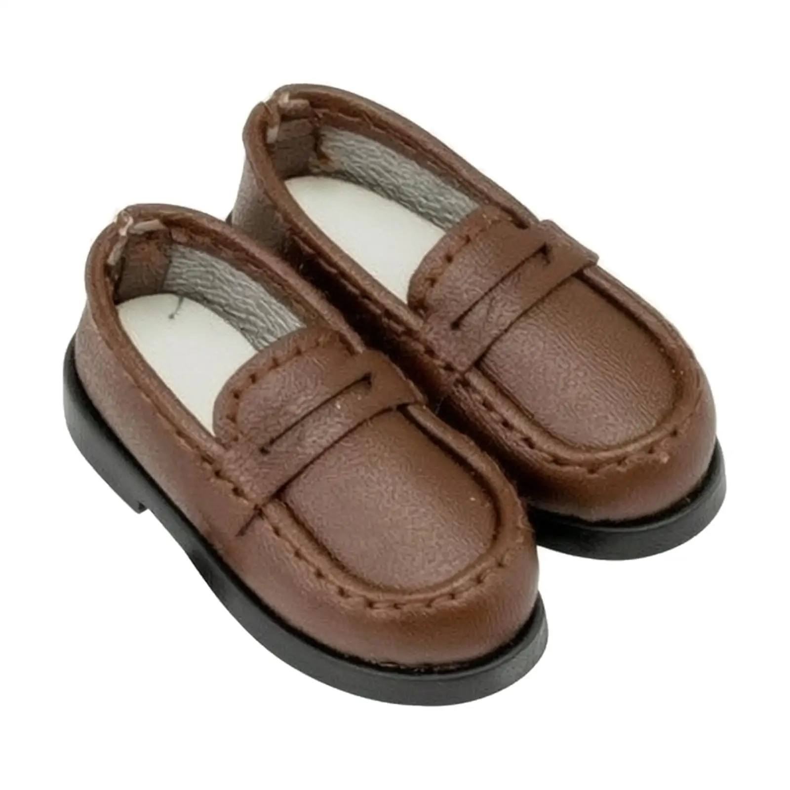 Moc-Toe Doll Loafer Miniature Pull-on Doll Shoe with Decorative Instep Strap Structured