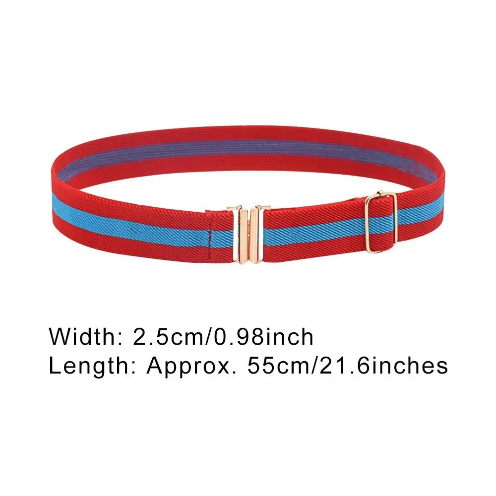 Stretch Dress Decoration Children Elastic Belts Opposite Buckle Waist Belt Waistband