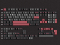 163 Keys Double Shot GMK Evil Dolch Keycaps Cherry Profile ABS Mechanical Keyboard Keycap For MX Switch ISO Enter 61/87/104/980