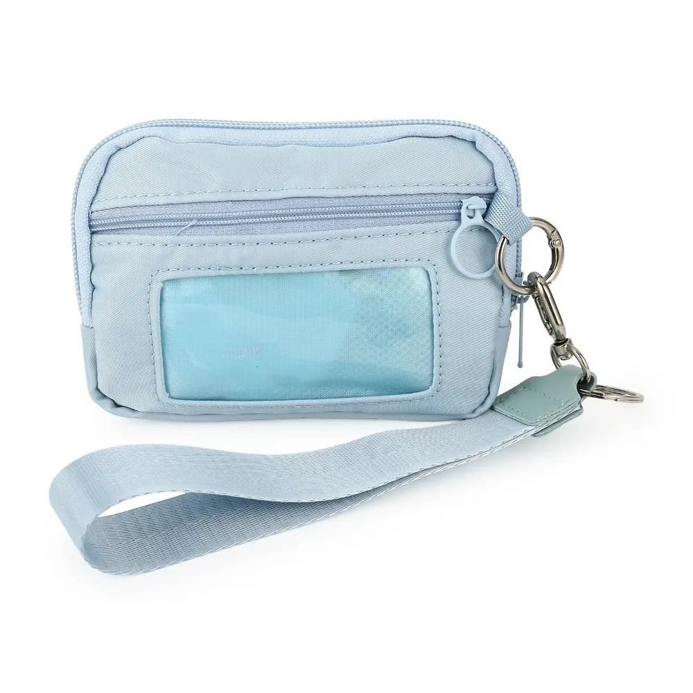 Fashion Portable Wristlet Wallet Zipper Lightweight Card Holder Keychain Women
