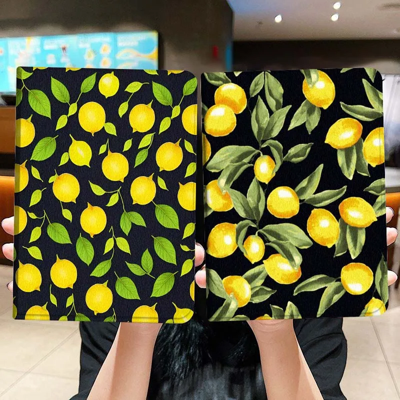 

Cartoon Lemon Leaf Pattern Gift Tablet Case For Lenovo Xiaoxin Legion Pad Tab Pro GT Y700 Gen4 2 11 P11 M10 K10 3rd Plus Gen