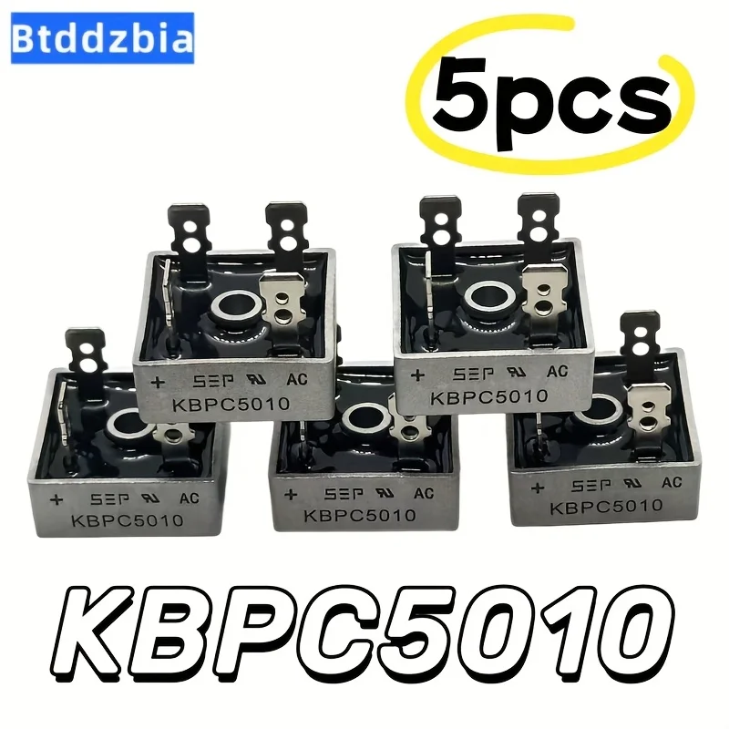 Kit rectificador de puente de diodo KBPC5010 50A 1000V componentes electrónicos de diodo 5 uds
