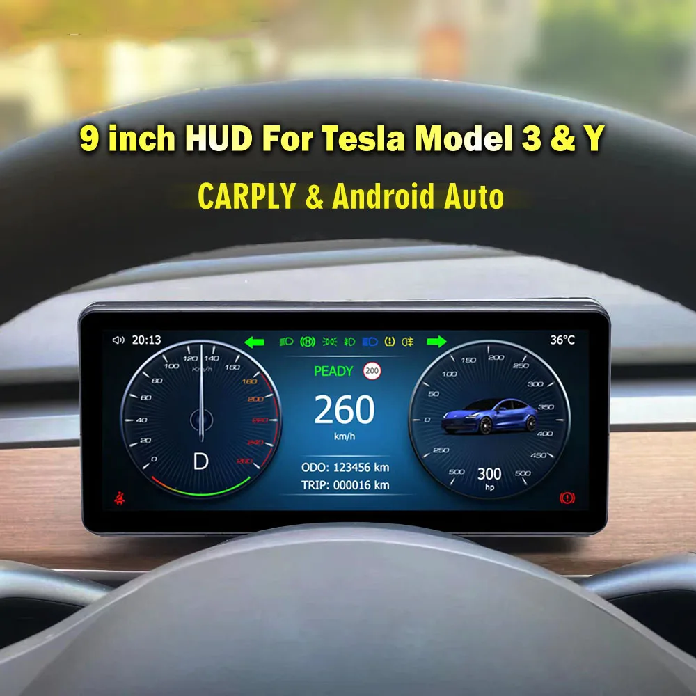 EANOP Innovative 9-inch touchscreen revolutionizing the driving experience for Tesla Model 3 & Y Speed battery