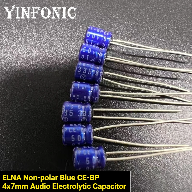 20 Pz/100 Pz 0.1uF/50V ELNA Non polare Blu CE-BP 4x7mm 50V0.1uF HiFi FAI DA TE Audio Condensatore Elettrolitico