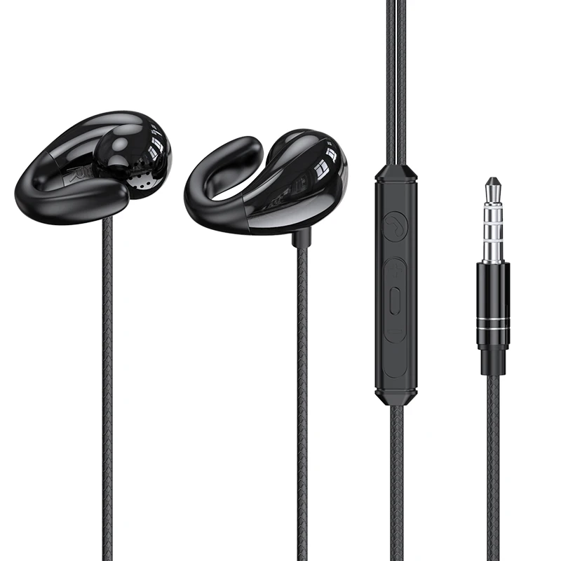 2023 New Wired Bone Conduction 2nd Gen Open Air Headphones Clip Ear Music Noise Canceling Headset HD Call Sports Earphone 3.5mm