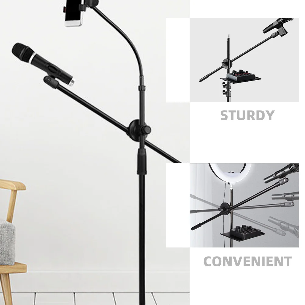 

Metal Connecting Rod Telescopic Boom Arm For Microphone Stand Extendable Mic Pole Studio Broadcast Stage Use Handheld Boom